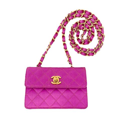 pink satin chanel bag